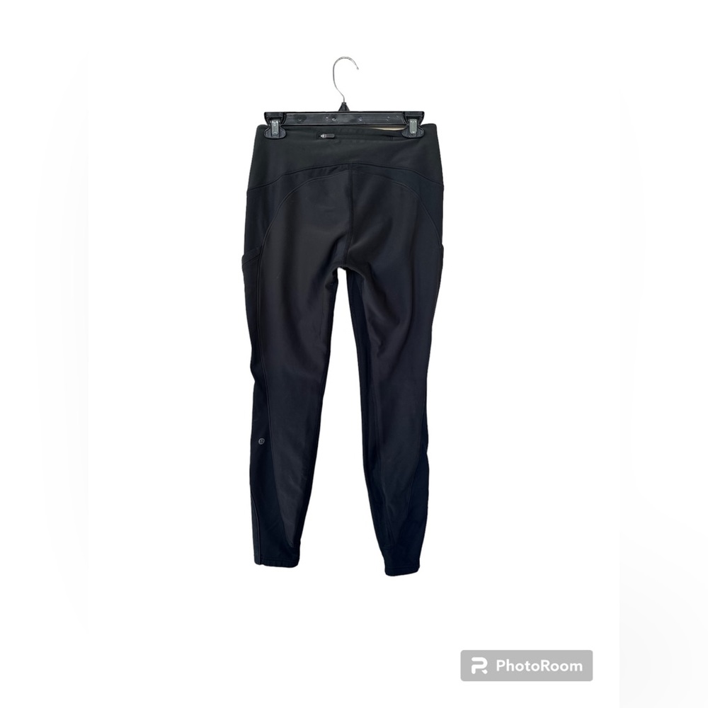 Lululemon Thermal Black Leggings Size 6 with Front Pockets